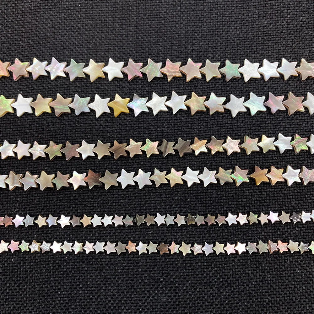 

Exquisite Natural Shell Beads Charm Black Star Shell Used for DIY Handmade Jewelry Making Bracelets Necklace Earrings 15 Inches