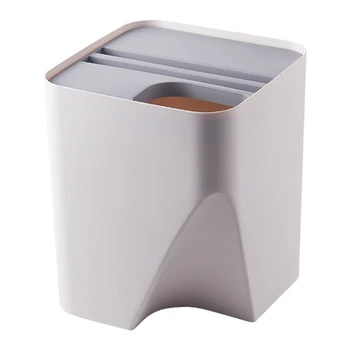 

Kitchen Trash Can Stacked Sorting Trash Bin Recycling Bin Household Dry and Wet Separation Waste Bin Rubbish Bin for Bathroom Gr