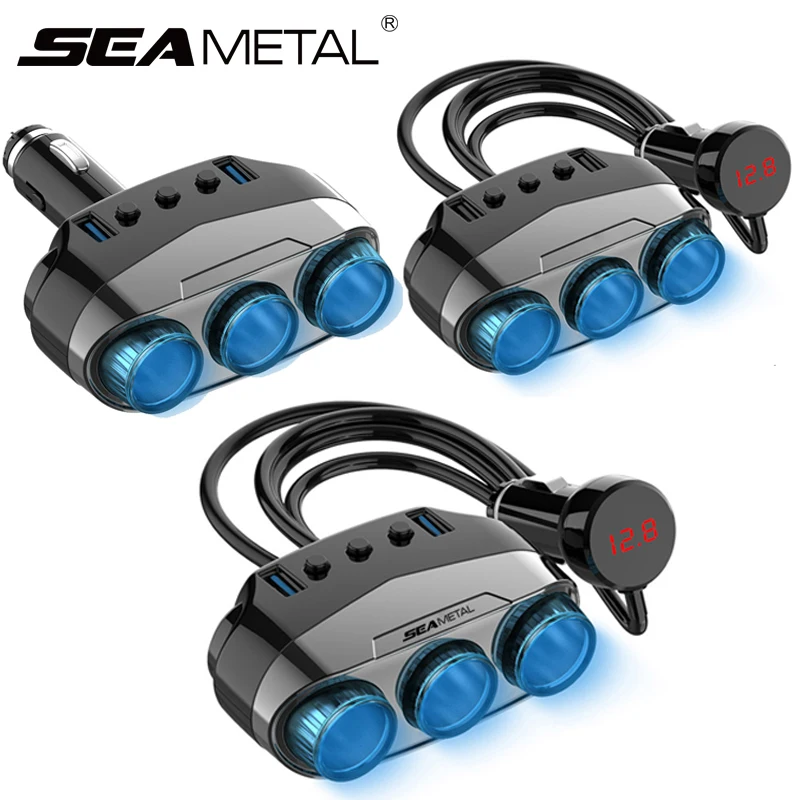 

Car Cigarette Lighter Socket Adapter QC3.0 Quickly Charging 12-24V Cigarette Lighter Socket Splitter Plug For iPad Phone DVR GPS