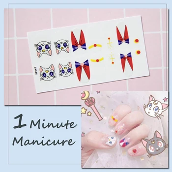 

1Minute DIY Manicure Adhesive Nail Stickers Multicolor Waterproof Lasting Stickers For Nails Art Decoration New Designed