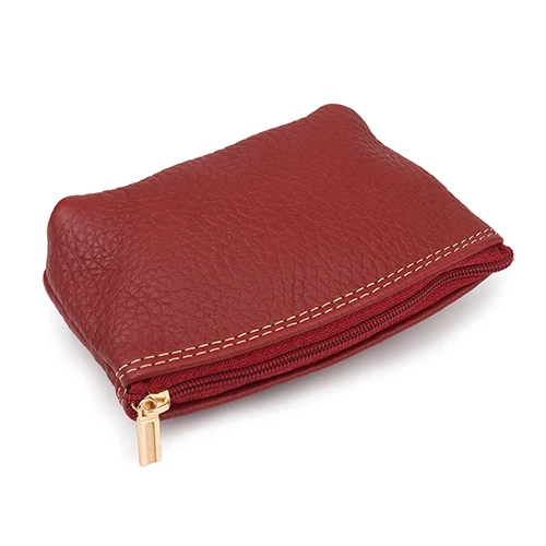 Wine Red COMFORSKIN Новое поступление натуральная кожа кошелек для ключей многофункциональная ключница Высокое качество кошелек на молнии Горячая цепочка ключей распродажа - Цвет: Wine Red