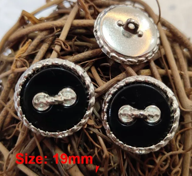 NO7 Size 19mm Новинка, 10 шт., высокое качество, металлические стразы, пальто, куртка, пуговицы, пальто, рубашка, пуговицы, размер 25 мм, по всему миру - Цвет: NO7 Size 19mm