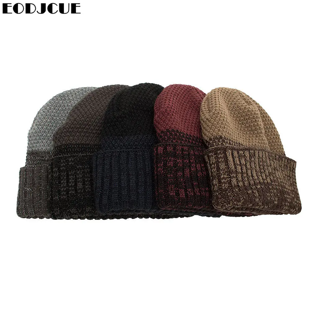 Hip-hop Hat With Ears Fibres Knitting Hat Keep Warm Winterl Cap Ski Beanie Skull Caps Hat Winter Hats For Women