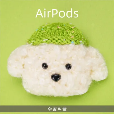 AirPods Pro Для AirPods Pro Чехол вязаный плюшевый анти-потеря защитный чехол кожаный чехол для Air-Pods 3 Аксессуары для AirPods - Цвет: AirPods Pro