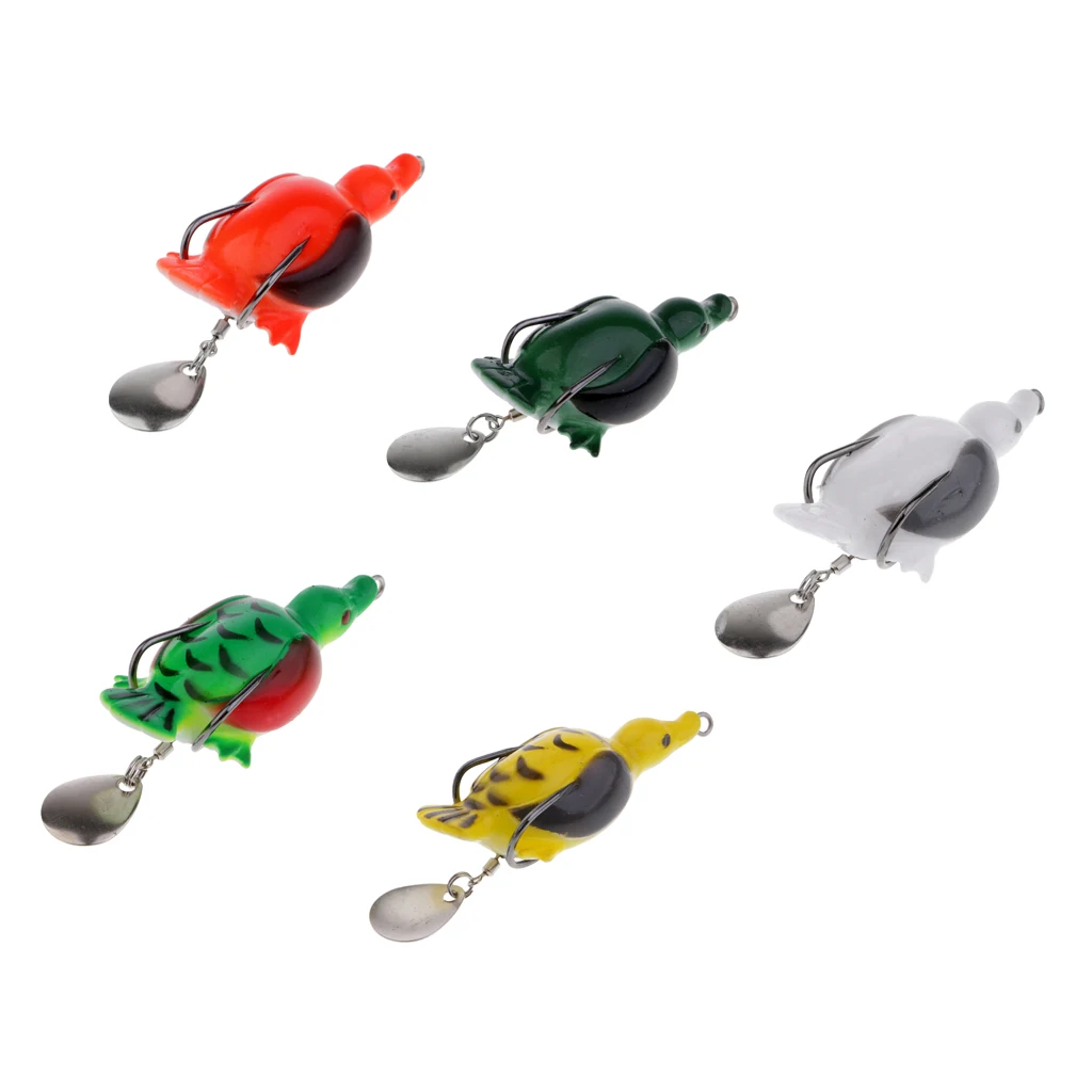 1 Piece 7cm 3D Eyes Little Duck Soft Fishing Lure Silicone Crankbaits Strong Fish Attracting Accessories