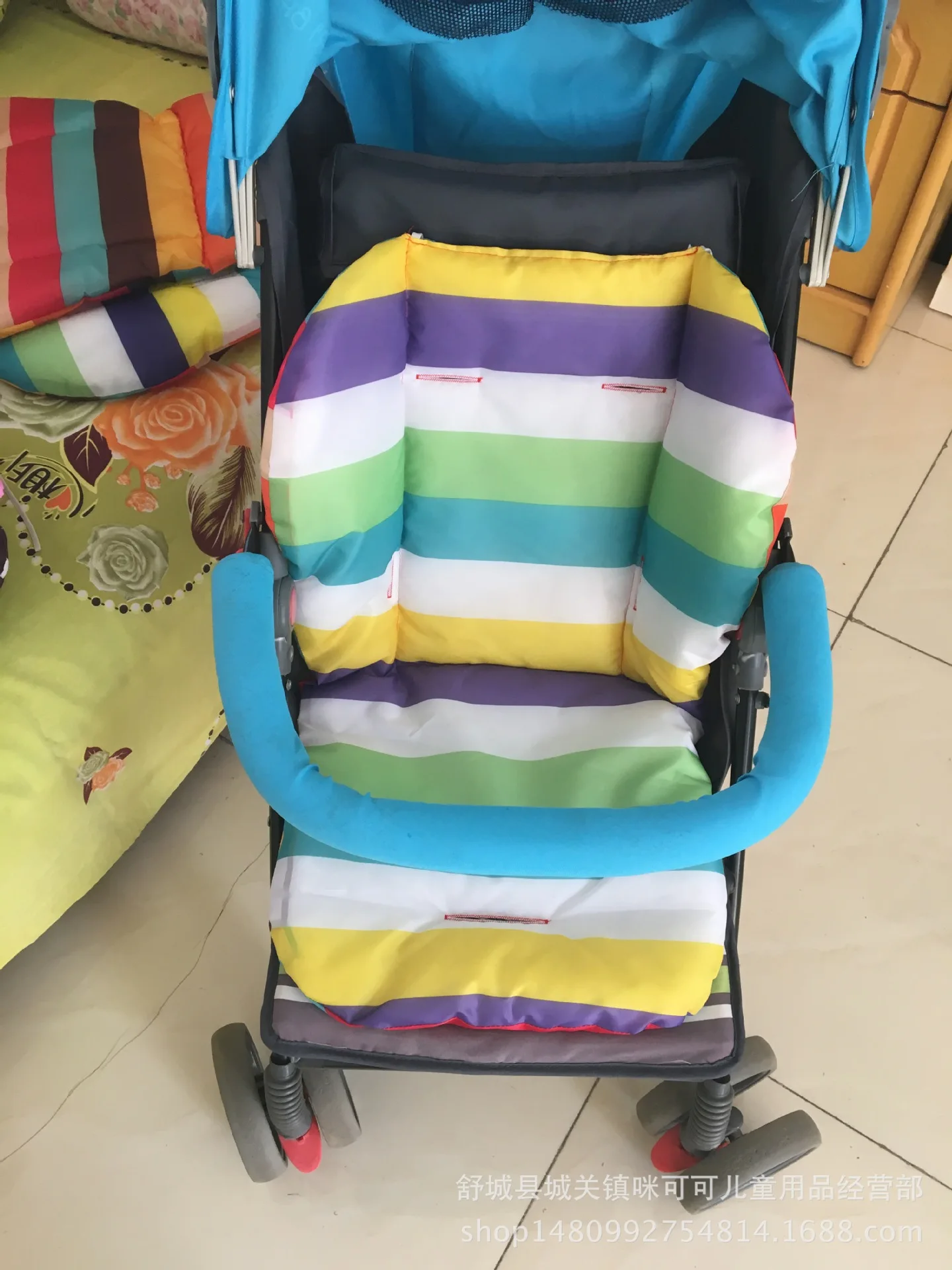 Уход за ребенком подушка для сиденья кошечка коляска автомобиль Радуга Красочный мягкий матрас новорожденный карета тройной толстый коврик толстой коврик