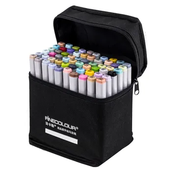 

FINECOLOUR Marker Generation Alcoholic Double End Artist Pencil Drawing Set 36/48/60/72 Color Cartoon Artwork Marker for Design