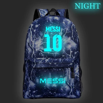 

Beautiful Messi Luminous Backpack Boys Girls School Knapsack Men Women Shouler Mochila Fashion Stylish Travel Bag for Teens