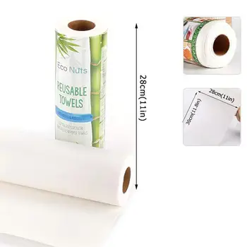 

25 PCS Reusable Lazy Rag Bamboo Towels Kitchen Dish Cloth Paper Towel Roll Organic Washable Dish Cloths Clean Washing Towel