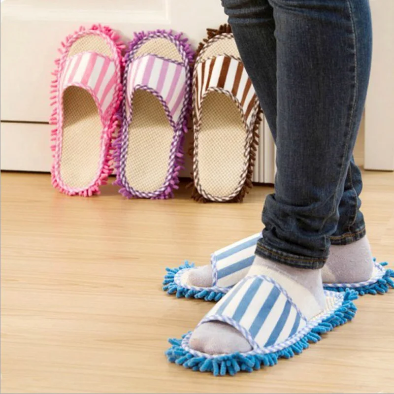 1Pair Broom Covers Floor Cloth Polishing Dust Mop Slippers Cleaning Socks Shoes 