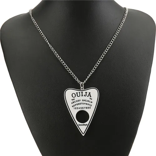 soild white 1 шт Женское Ожерелье Многоцветная Смола Ouija PlatePendant для детей подарок на день рождения женские ювелирные изделия - Окраска металла: soild white