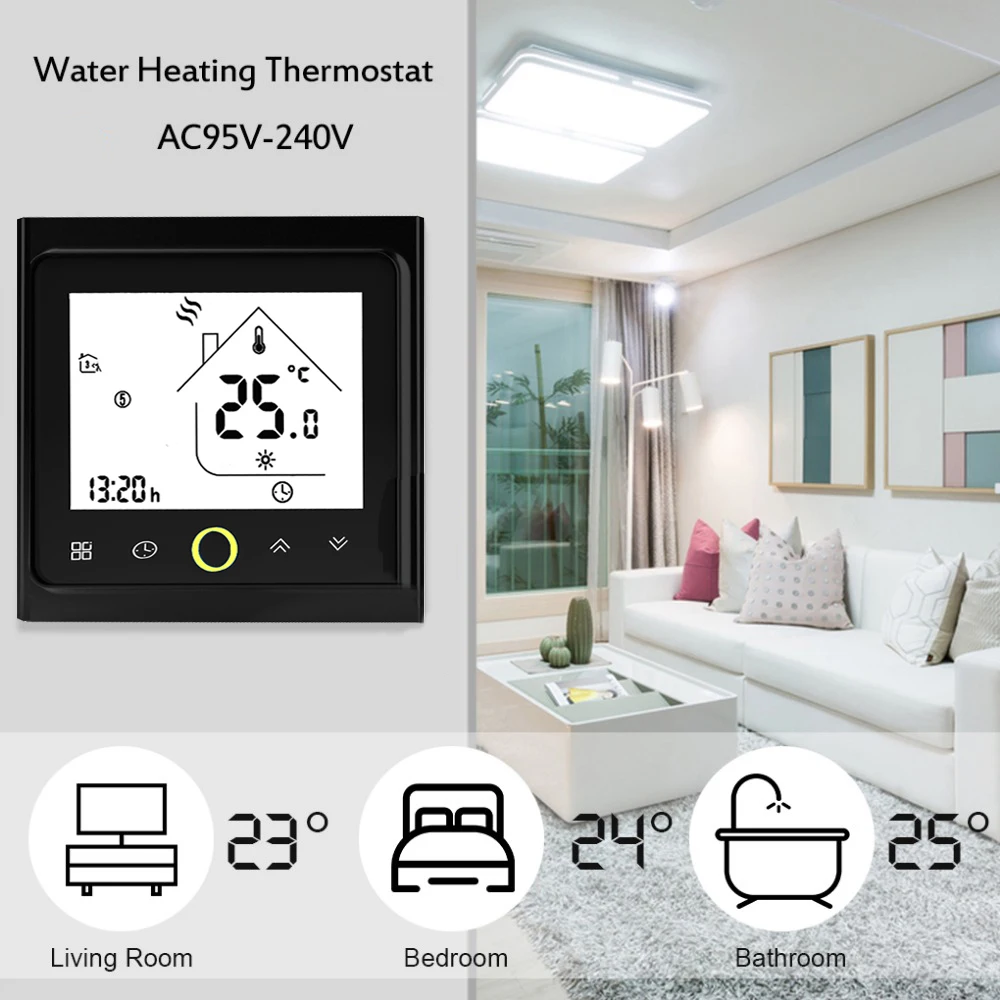 Термостат 3а термостат для подогрева пола воды Wifi/Modbus BHT-6000-GALW BHT-002GALN зимний домашний теплый комнатный регулятор температуры