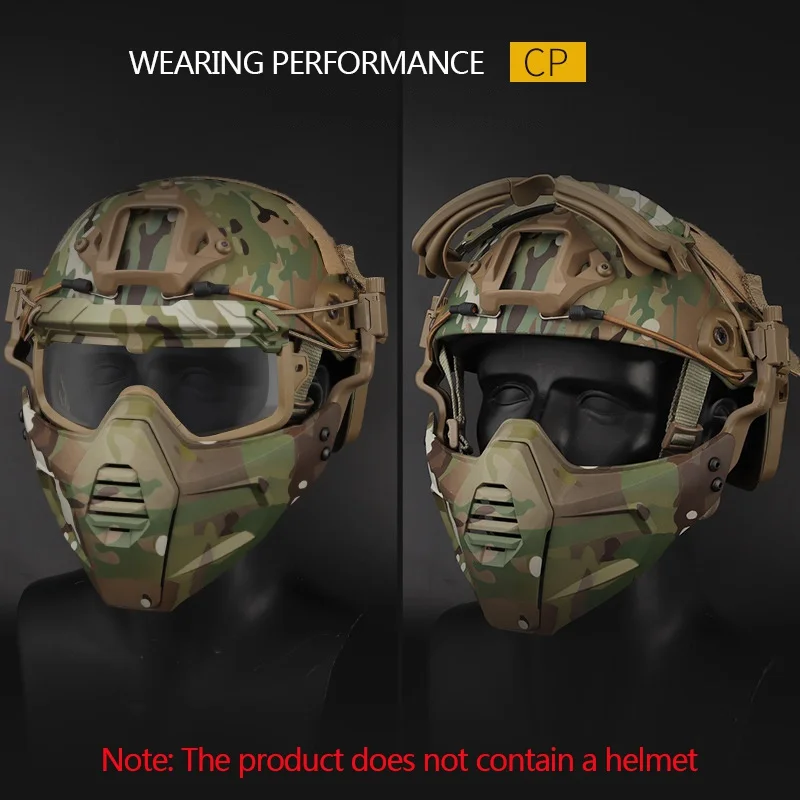 BOLLFO Motorcycle Goggle Mask,Protective Glasses with Detachable Mask for Cycling,Skiing,Paintball,Riding,Snowmobile,Halloween Adjustable Windproof Outdoor Anti-Fog Face Mask