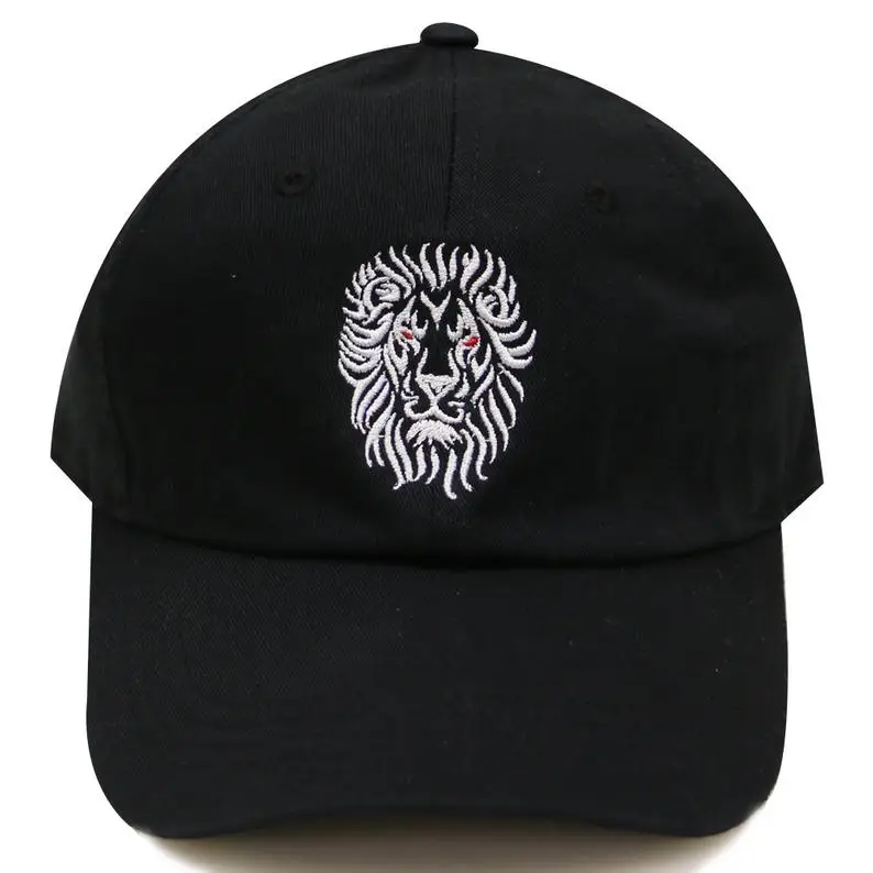 

Capsule Design Lion Shadow Cotton Baseball Dad Cap Black PRINTED CAPS