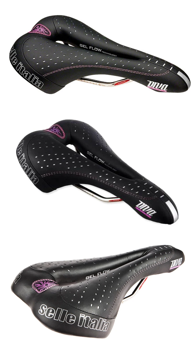 Selle Italia Diva Gel Flow Titanium Alloy Arch Rail Mountain Bike Female  Seat Cushion - Bicycle Saddle - AliExpress