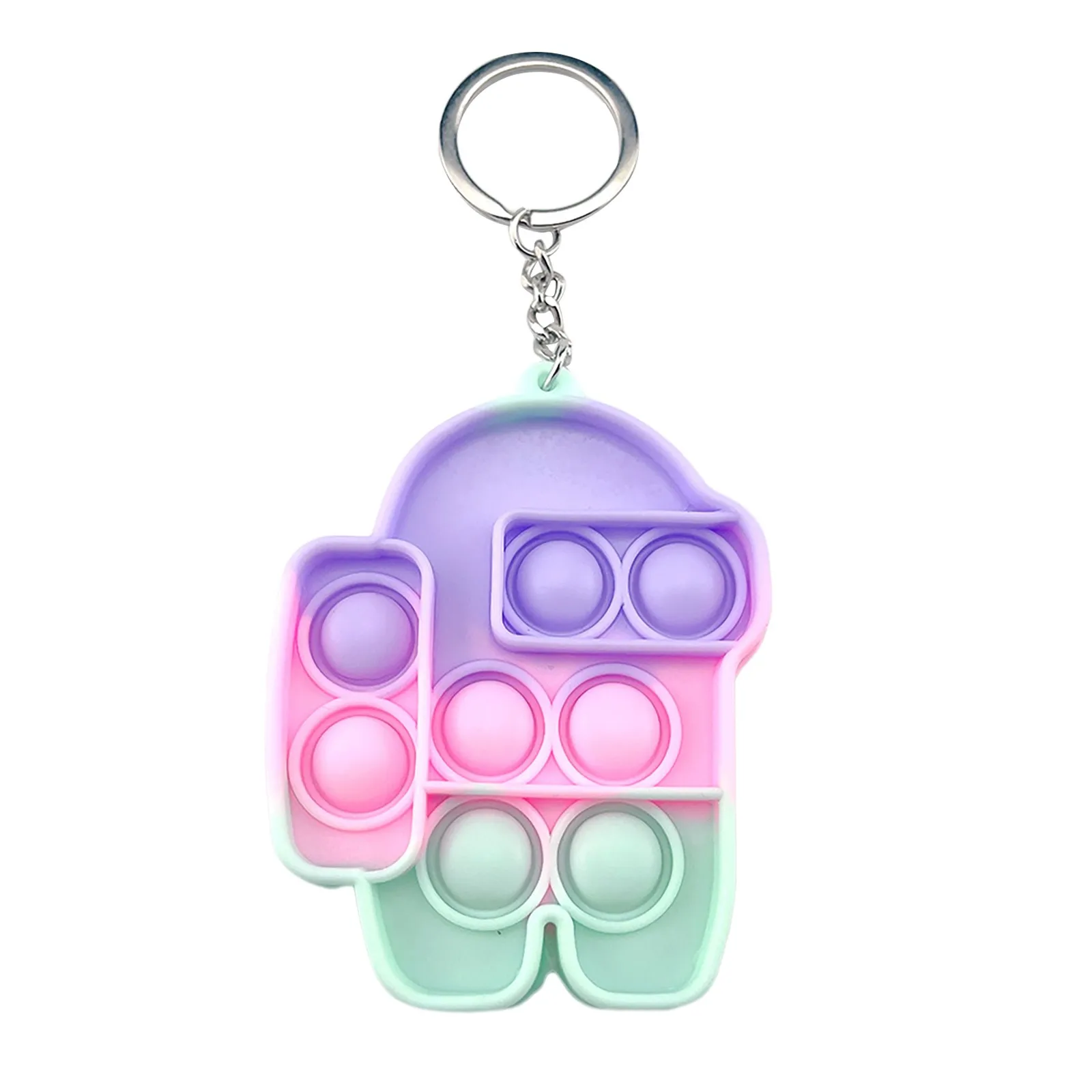 Mini Pops Simple Dimple Keychain Its Push Bubble Anxiety Sensory Fidget Toy Anti Stress Relief For Autism Adults Key Chain Toys nedo stress ball Squeeze Toys