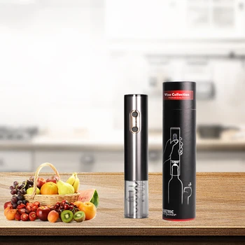 

3 In1 Electronic Wine Opener Red Wine Corkscrew Aluminum Alloy Automatic Bottle Opener With Vacuum Stopper Kitchen Bar Tool