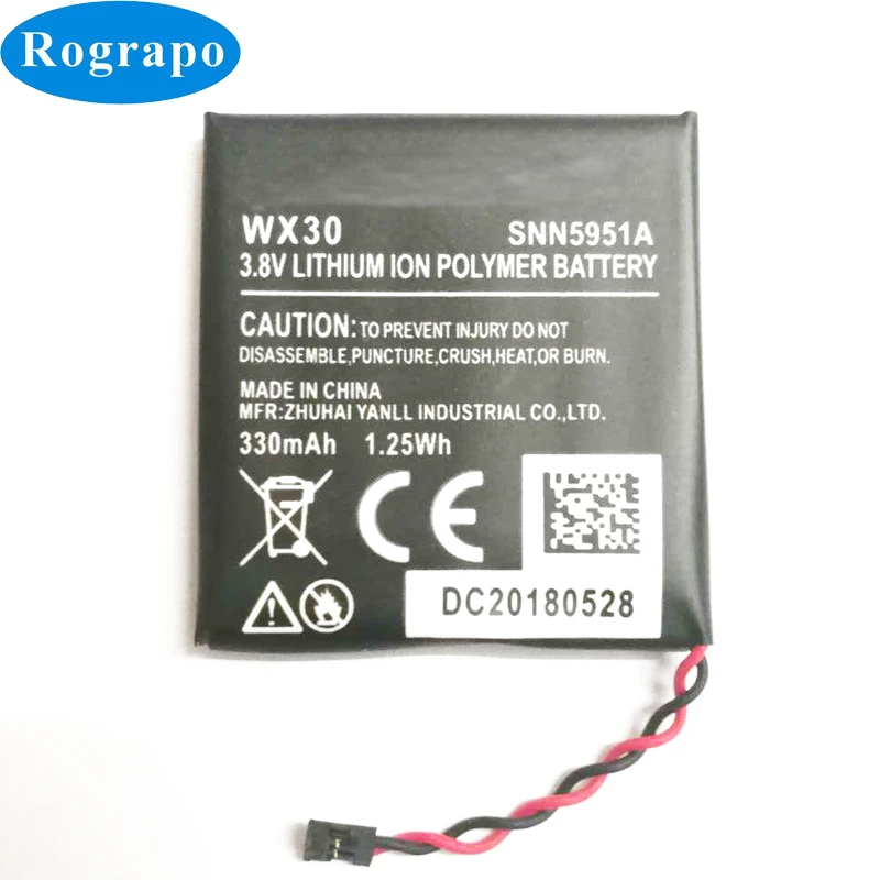 Новый оригинальный аккумулятор 330 мАч WX30 SNN5951A для Motorola Moto 360 1st-Gen 2014 аккумуляторы