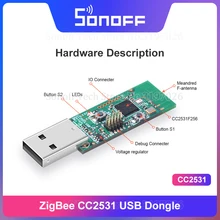 USB-ключ Sonoff Zigbee CC2531, USB-донгл с чистой платой, анализатор Packet Protocol, поддерживает BASICZBR3 S31 Lite zb USB-ключ Sonoff Zigbee CC2531, USB-донгл с чистой платой, анализатор Packet Protocol, поддерживает BASICZBR3 S31 Lite zb