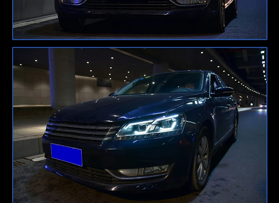 Фара для автомобиля VW Passat B7 2011- фары Противотуманные фары Дневные ходовые огни DRL H7 светодиодный Биксеноновая лампа автомобильные аксессуары