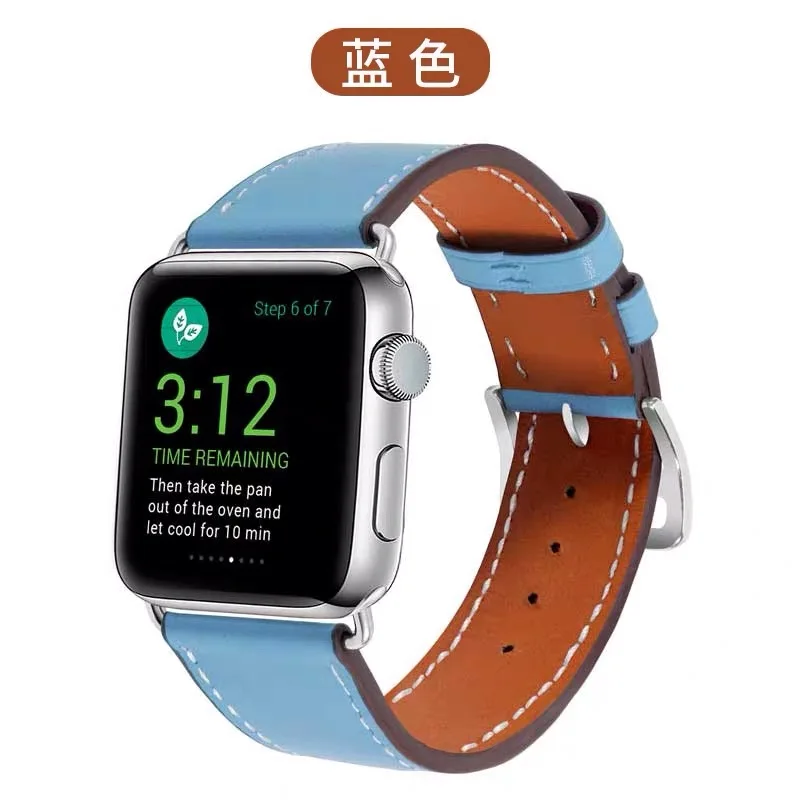 Высококачественный кожаный ремешок для Apple Watch 42 мм спортивный ремешок для IWatch 42 мм 38 мм Серия 1 и 2 и 3 ремешок для часов - Цвет ремешка: blue