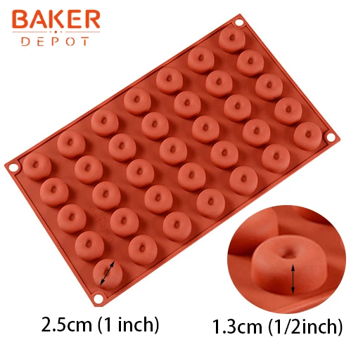 BAKER DEPOT мини-купольная силиконовая форма для конфет, шоколада, 35 полости, бисквит, клейкая форма, лоток для льда, украшение торта, инструмент - Цвет: CDY-276