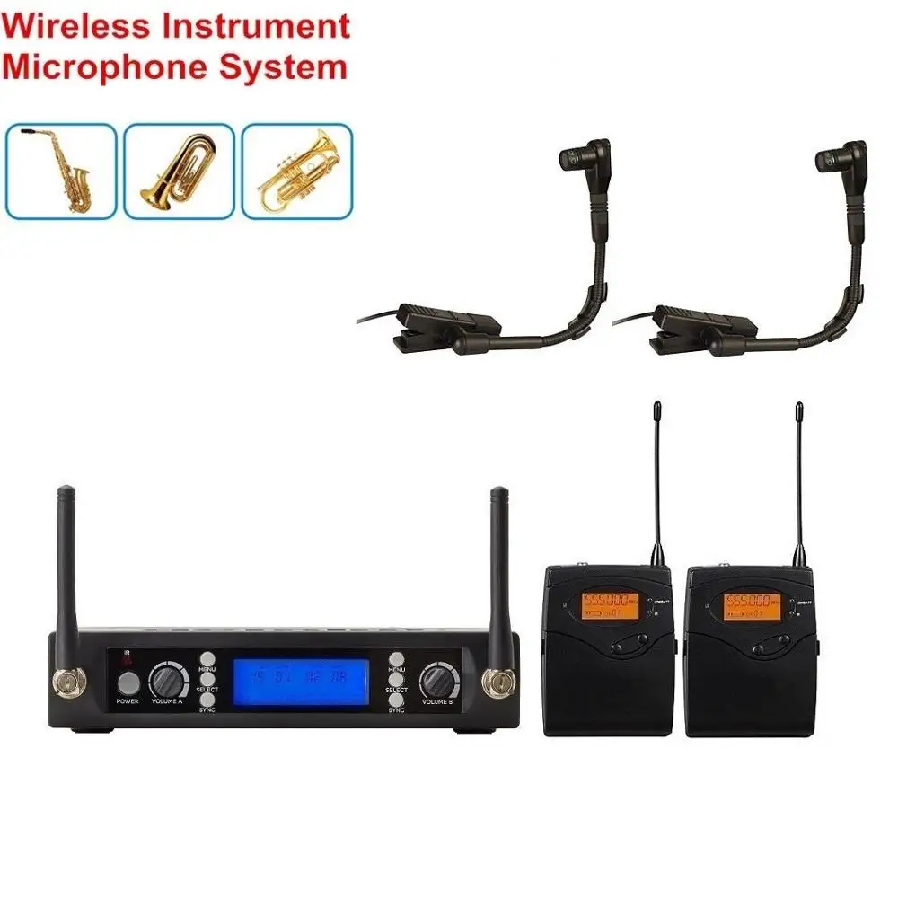 

Dynamic Instrument Microphone System Stage Musical Performance Microphone uhf for Saxophones