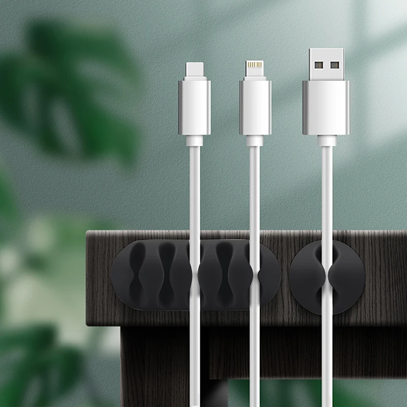 3 шт. usb кабель органайзер держатель для наушников зажим шнура офисный Настольный