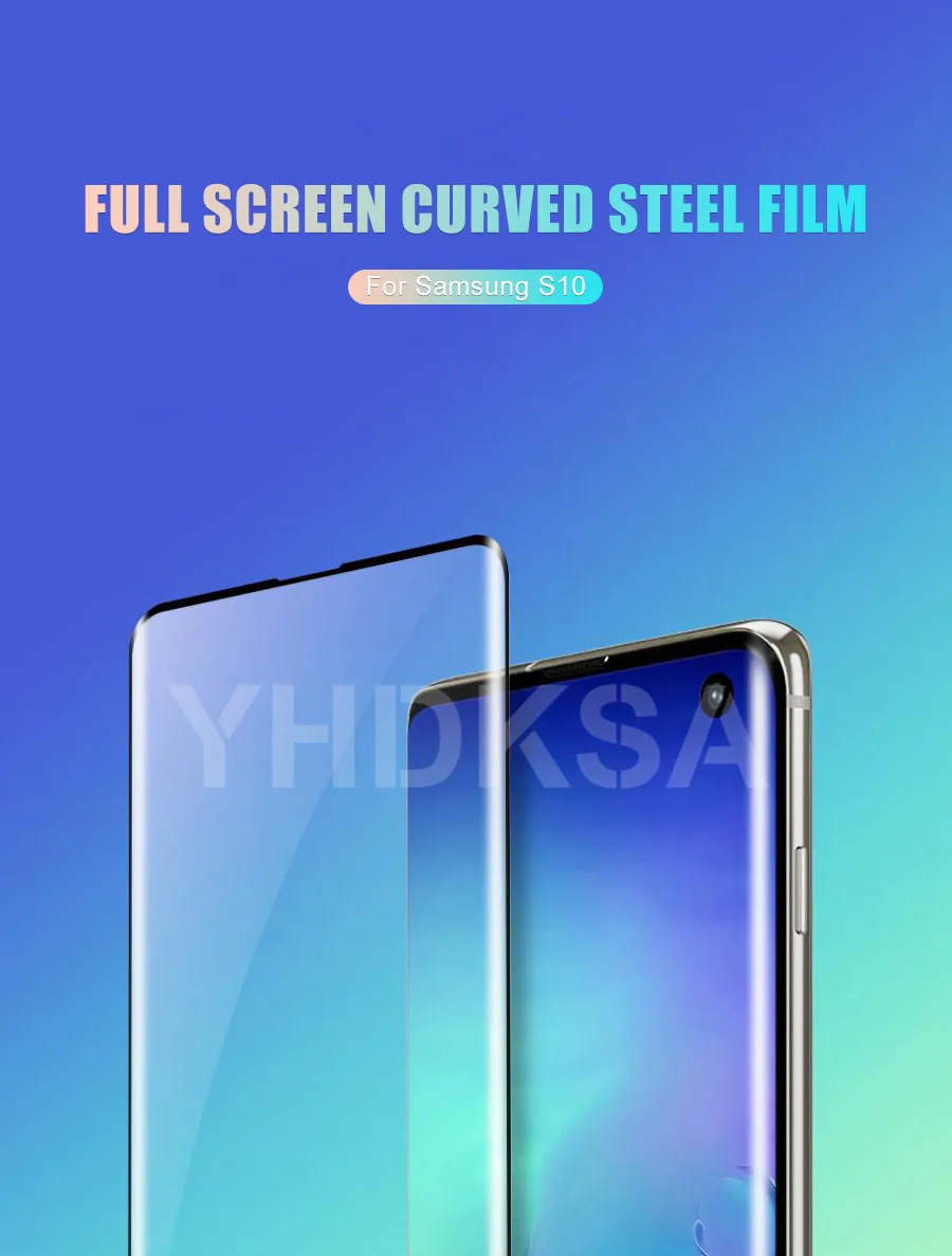 100D полностью изогнутое закаленное стекло для samsung Galaxy S10 S9 S8 Plus S7 Edge A6 A8 Защитная пленка для экрана защитное стекло