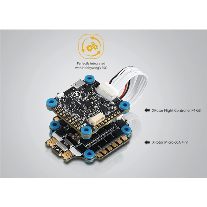 

Original Hobbywing XRotor Flight Controller F4 G3 with XRotor Micro 60A 4in1 BLHeli-32 DShot1200 for FPV Racing Quadcopter