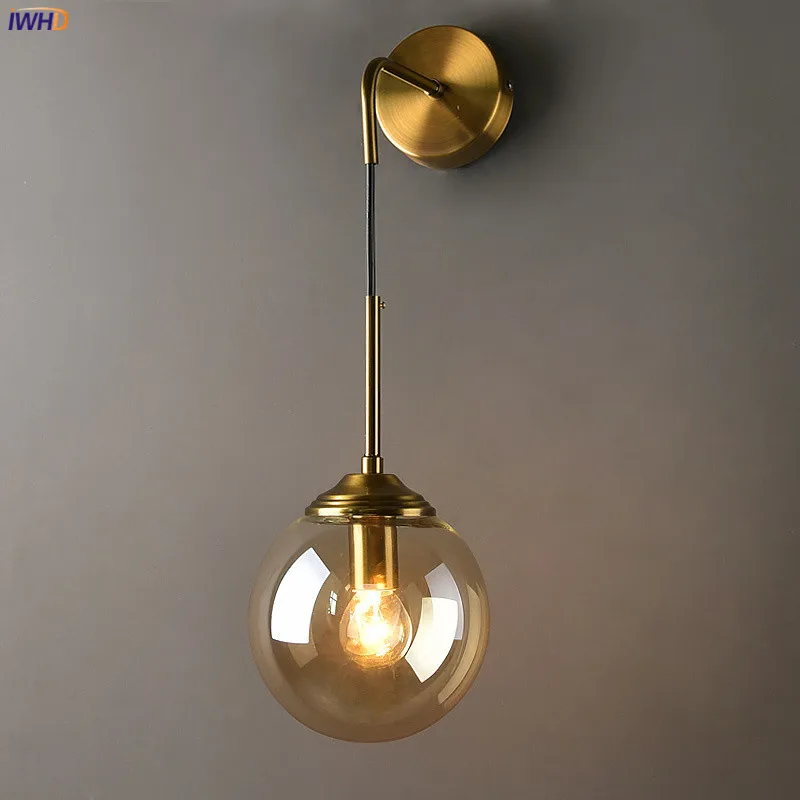 Nordic Modern Wall Lamp Beside Bedroom Glass Ball LED Wall Lights Fixtures Wandlamp Lighting Bathroom Mirror Stair Light (3)