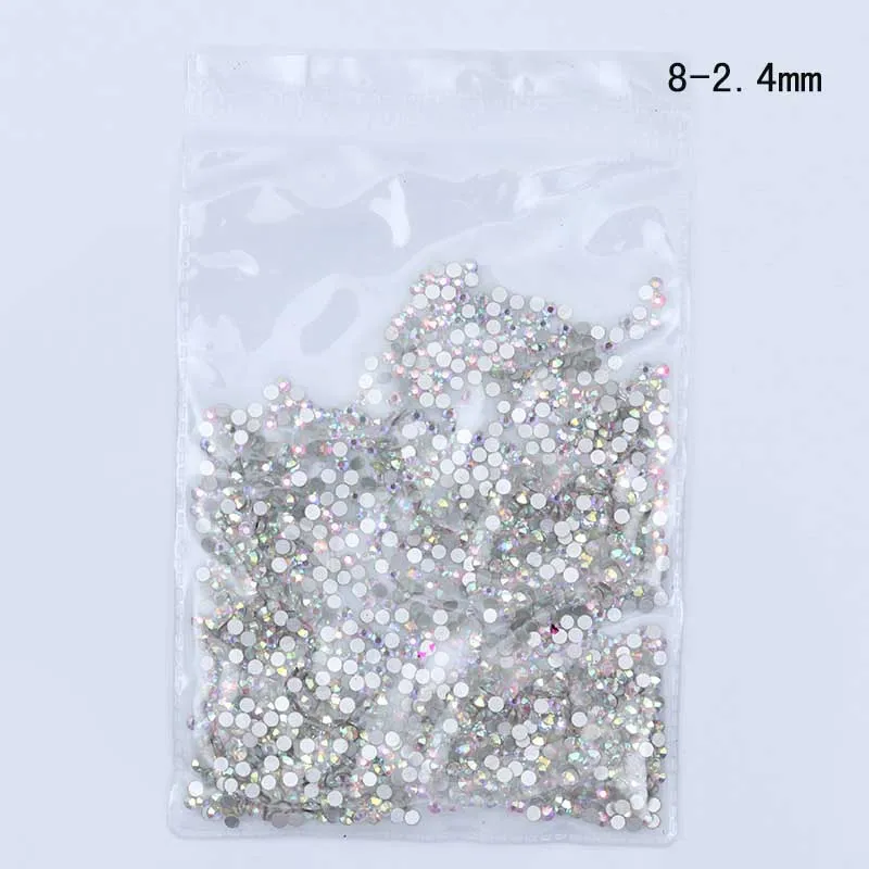 AB Color SS8 1440 шт. Стразы с плоской задней поверхностью и AB для украшения ногтей, обуви и танцевального платья - Цвет: AB Color SS8