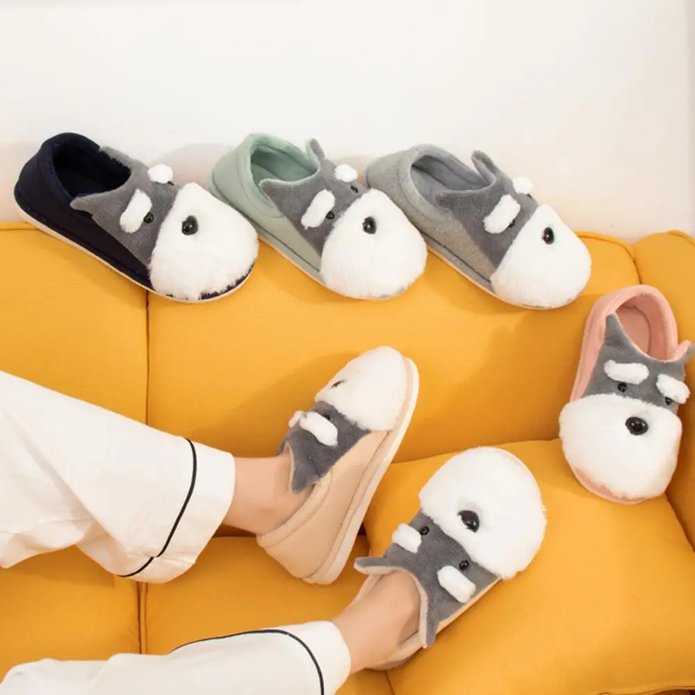 

Cute Cartoon Women Winter Home Slippers Round Toe Anti Slip Plush Flat Slippers Women Indoor Slippers Cute Plush Shoes #15