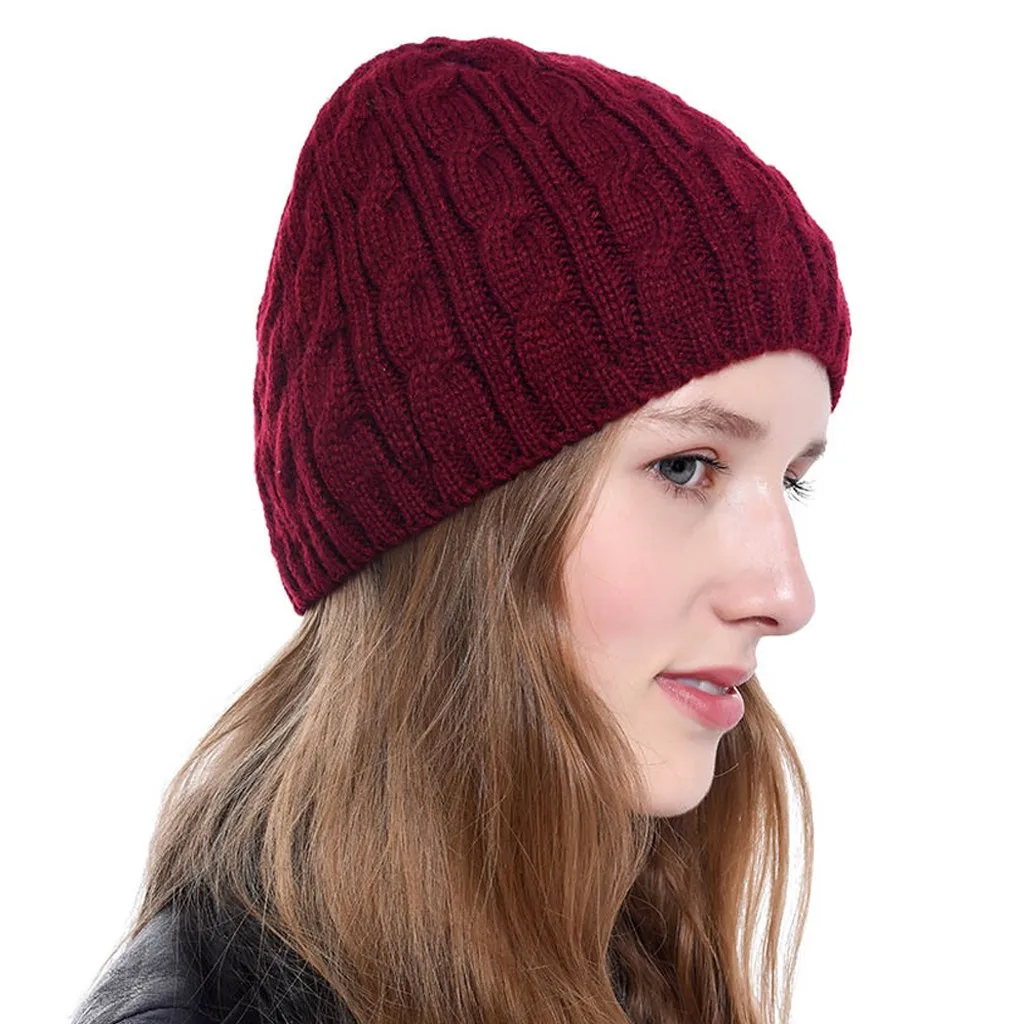 

Feitong Autumn Winter Hats For Women Men Caps Solid Rabbit Fur Warm Beanie Knitted Woolen Beanies Adult Casual Hats Skullies