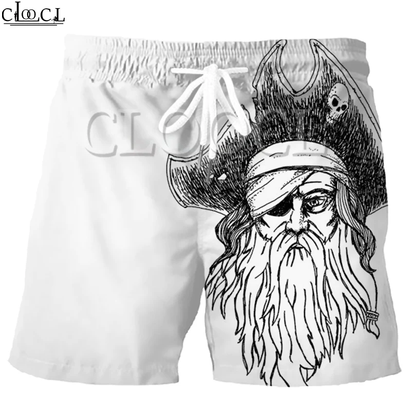 Популярные летние пляжные шорты CLOOCL Viking Tattoo Pirate с 3D принтом модные мужские