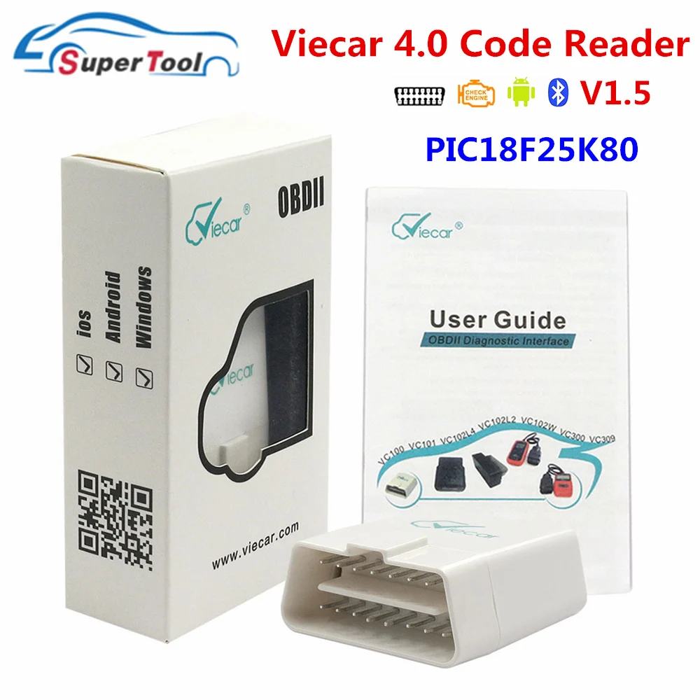 OBD2 адаптер Viecar для V1.5 Bluetooth 4 0 ELM327 автомобиля Антирадары сканер штрих