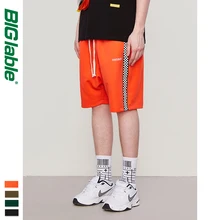 Большие мужские спортивные шорты с полосками по бокам, контрастные цвета, мужские короткие винтажные шорты с высокой талией, мужские свободные шорты для фитнеса 8409 s