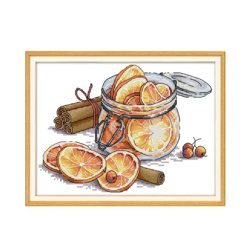 Lemon cross stitch kit aida 14ct 11ct count print canvas stitches embroidery DIY handmade,cross stitch kit