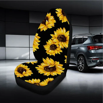 

7pc Sunflower Car Seat Cover 5-Seats Protector Cushion Waterproof Universal Set