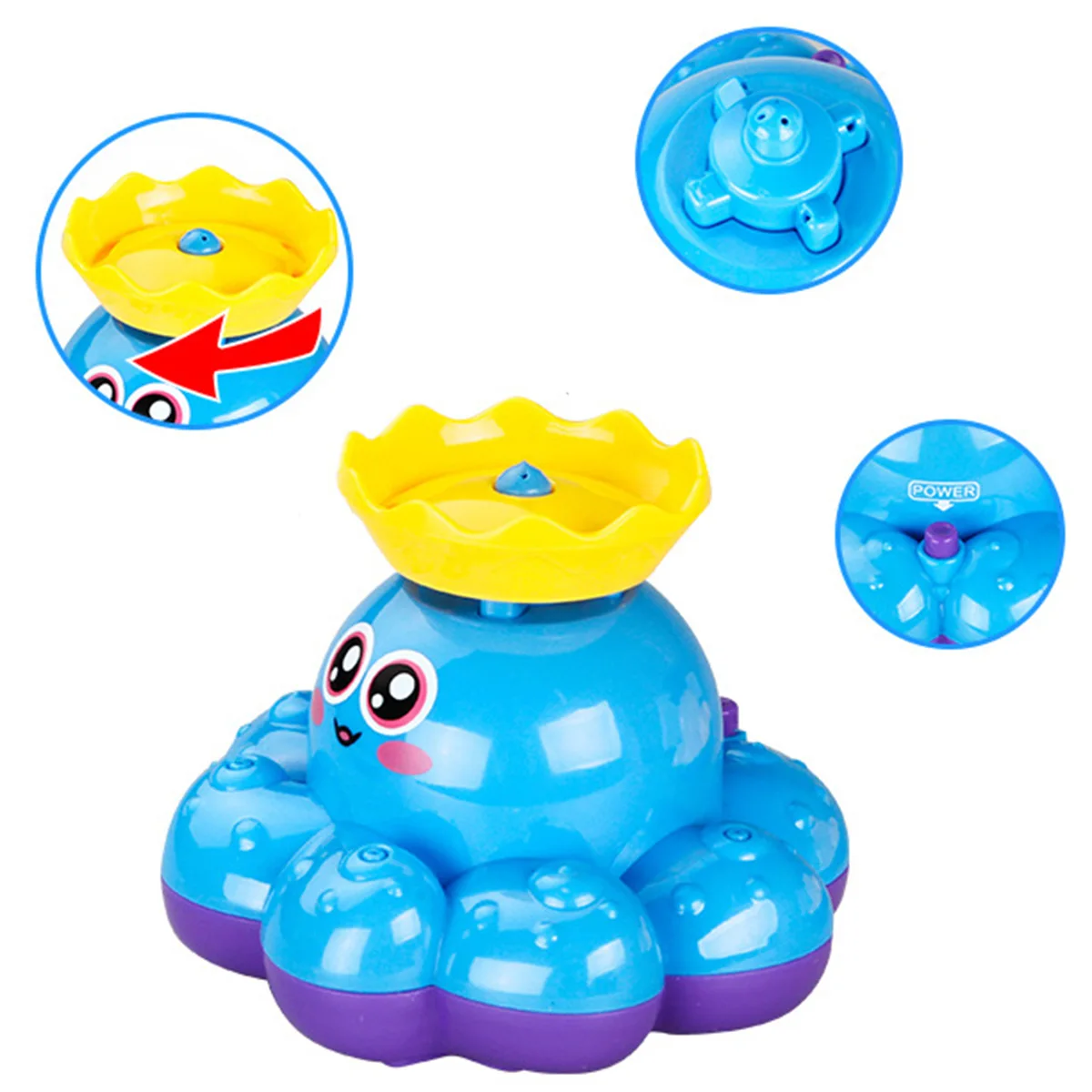 Puseky Игрушки для ванны осьминог распылитель воды случайный цвет игрушка функция плавающий грязный Ванная комната Душ бассейн, предотвращающий ребенок