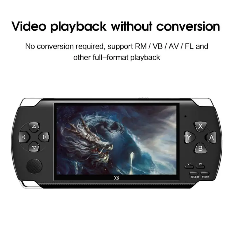 Mr New Cool 32 бит 4," psp X6 портативная игра 8 Гб консольный плеер 10000+ игры+ камера магнитофоны чтение книг