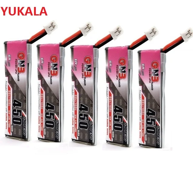 YUKALA 2 шт. 5 GAONENG 3 8 4 35 в 450 мАч 1S 80C HV батарея PH2.0 штекер/белый разъем для E010 M80S Tiny7 модели RC|Детали и аксессуары| |