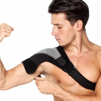 Mannen Elleboog Knie Pads Brace Ontwrichting Pijn Letsel Schouder Ondersteuning Band Sport Single Schouder Ondersteuning Wrap Pad Ademend Mannen Elleboog Knie Pads Brace Ontwrichting Pijn Letsel Schouder Ondersteuning Band Sport Single Schouder Ondersteuning Wrap Pad Ademend