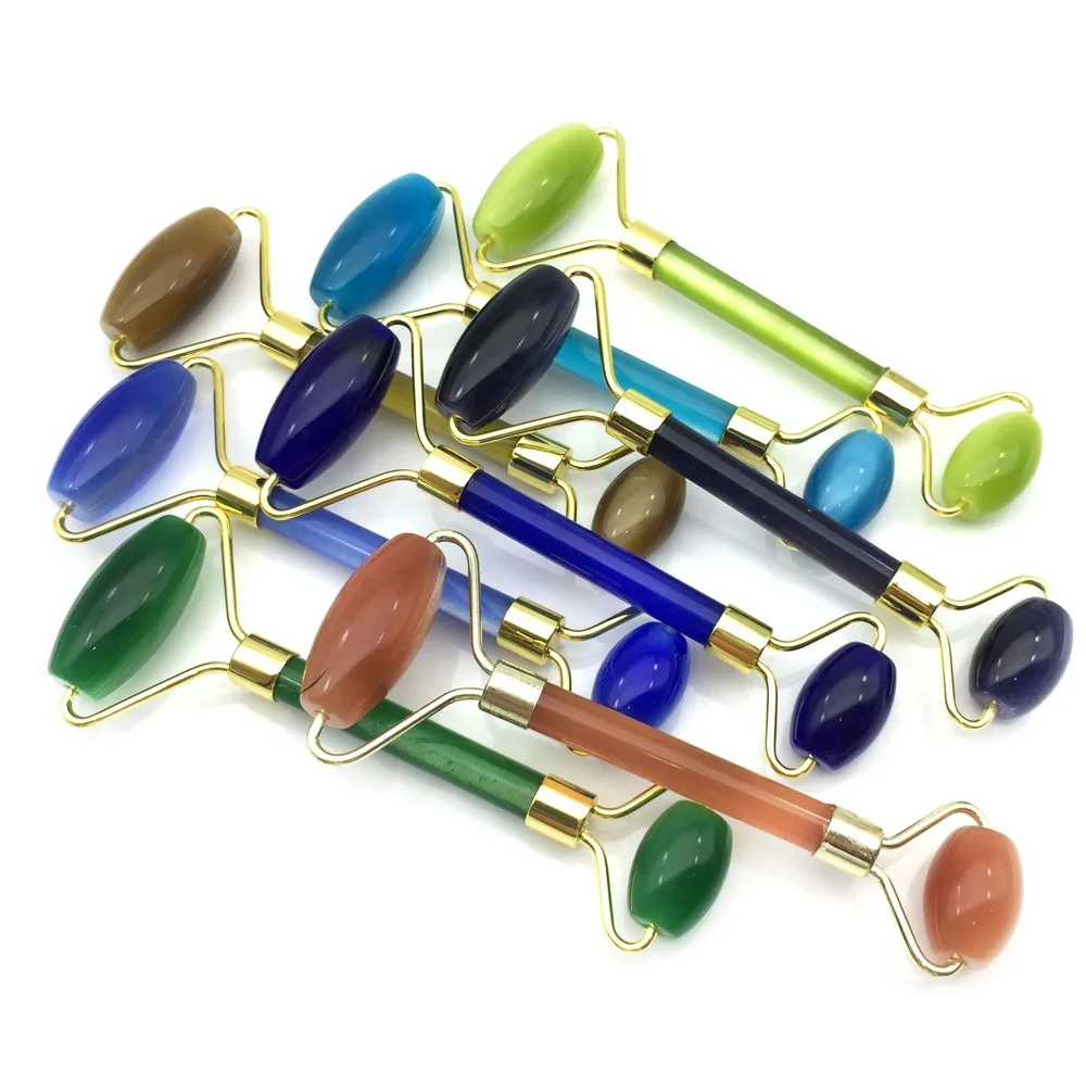 

Natural Jade Roller Facial Massager Real Stone Face Massager Guasha Massage Board Set Guasha Tool Jade Roller Gouache Scraper
