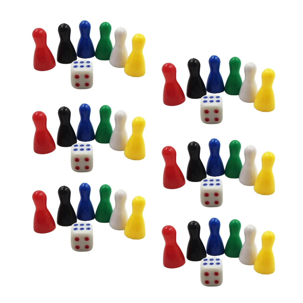 Set of 6 Replacement Figures Cone Game Figures for Halma Ludo, Made of Plastic Set of 6 Replacement Figures Cone Game Figures for Halma Ludo, Made of Plastic
