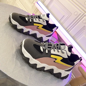 

2020 Sneakers Women Outdoor Running Shoes Sport Walking Shoes Cushioning Platform Breathable Shoe Zapatos De Mujer E14-15