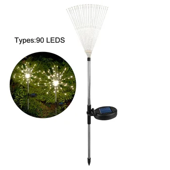 

Solar Light Fairy Lawn Stake Copper Wire Patio Starburst Walkway Backyard 90 120 150 LEDs DIY Flowers Trees Outdoor Garden