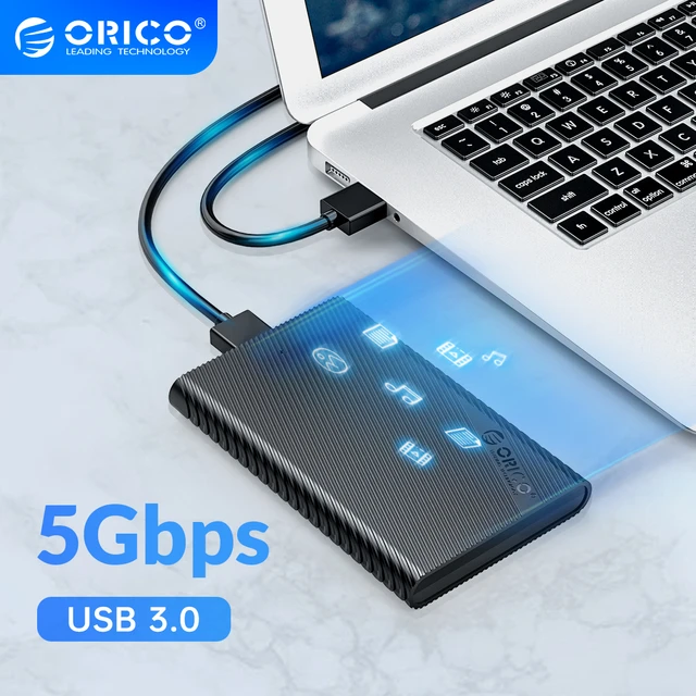 ORICO Boitier Disque dur 2.5 USB C, UASP USB 3.1 Gen 1 Boitier Externe pour  2.5