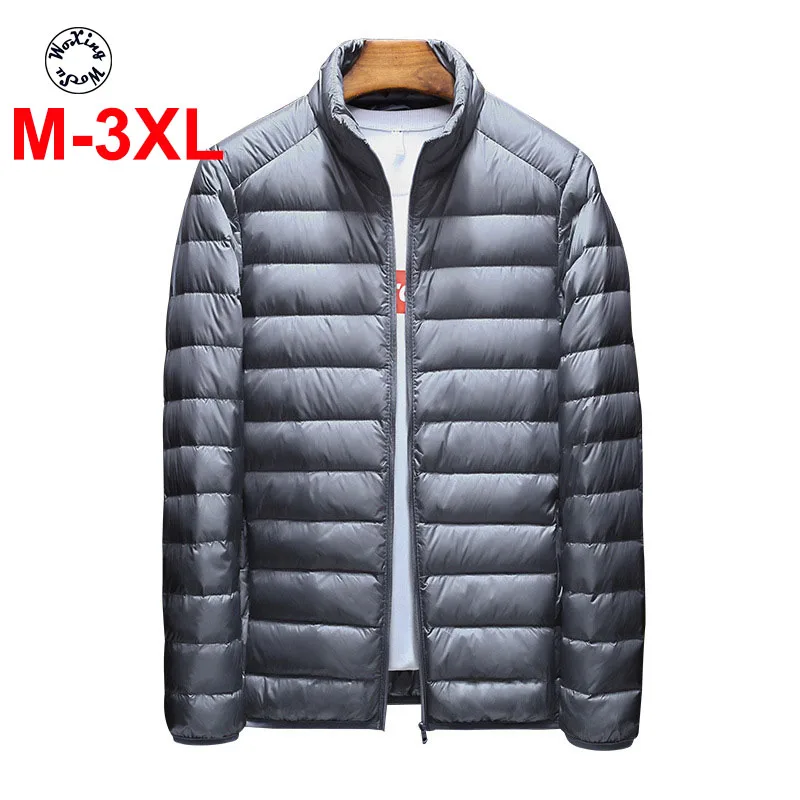 

Men's autumn and winter Europe and America new thin down jacket light down coat men's white duck down coat M to 3XL