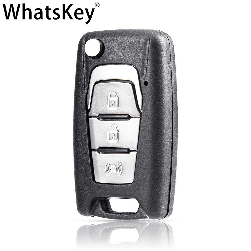 Modified 3 Buttons Remote Key Shell For Ssangyong Korando Rexton New Actyon C200 2016 2017 Folding Flip Fob Case Car Housing | Автомобили